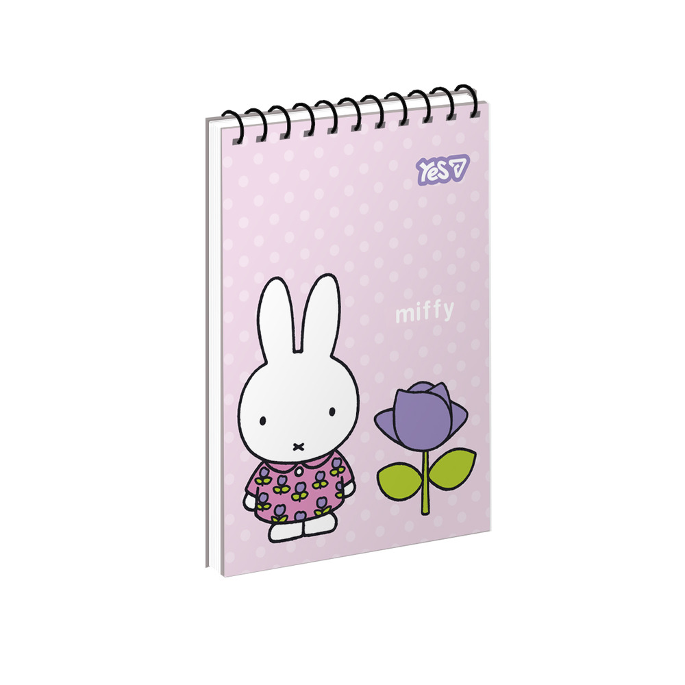 Зошит для записів Yes Miffy flower одинарна спіраль А7/80 аркушів 152349