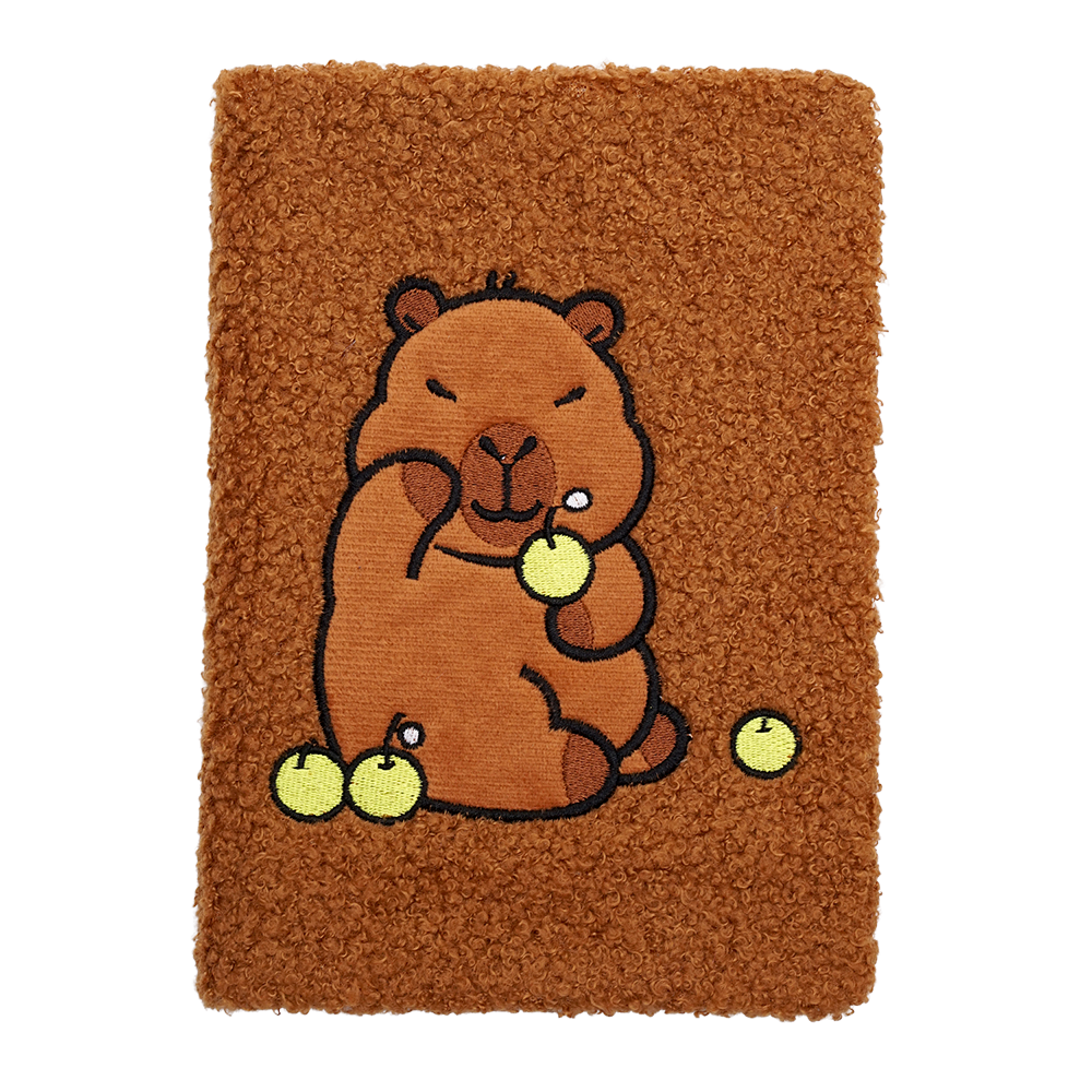 Блокнот ZiBi плюшевий CAPYBARA 10, А5, 80 аркушів, клітинка, асорті ZB.700024