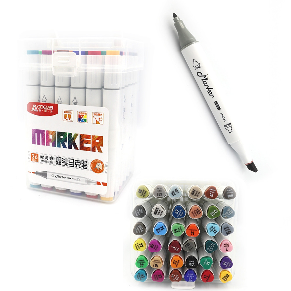 Набір скетч маркерів Aodemei Marker 36 кольорів M6138-36