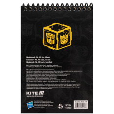 Блокнот на спіралі Kite Transformers TF26-196, А6, 48 аркушів, нелінований. Фото 4