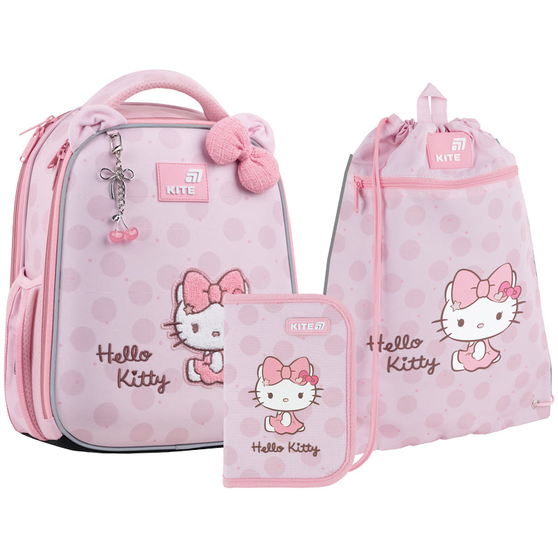 Шкільний набір Kite Education Hello Kitty (рюкзак, пенал, сумка) SET_HK26-555S-2