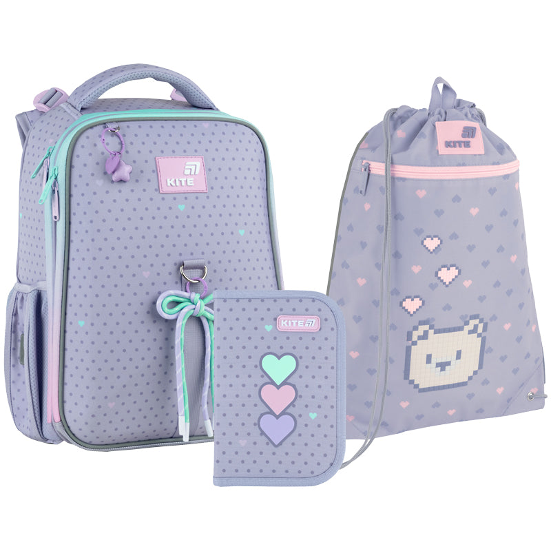 Шкільний набір Kite Education Lovely (рюкзак, пенал, сумка) SET_K26-531M