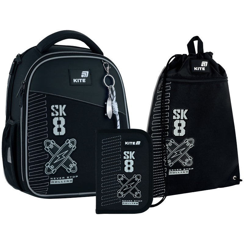 Шкільний набір Kite Education Skate (рюкзак, пенал, сумка) SET_K26-555S-7