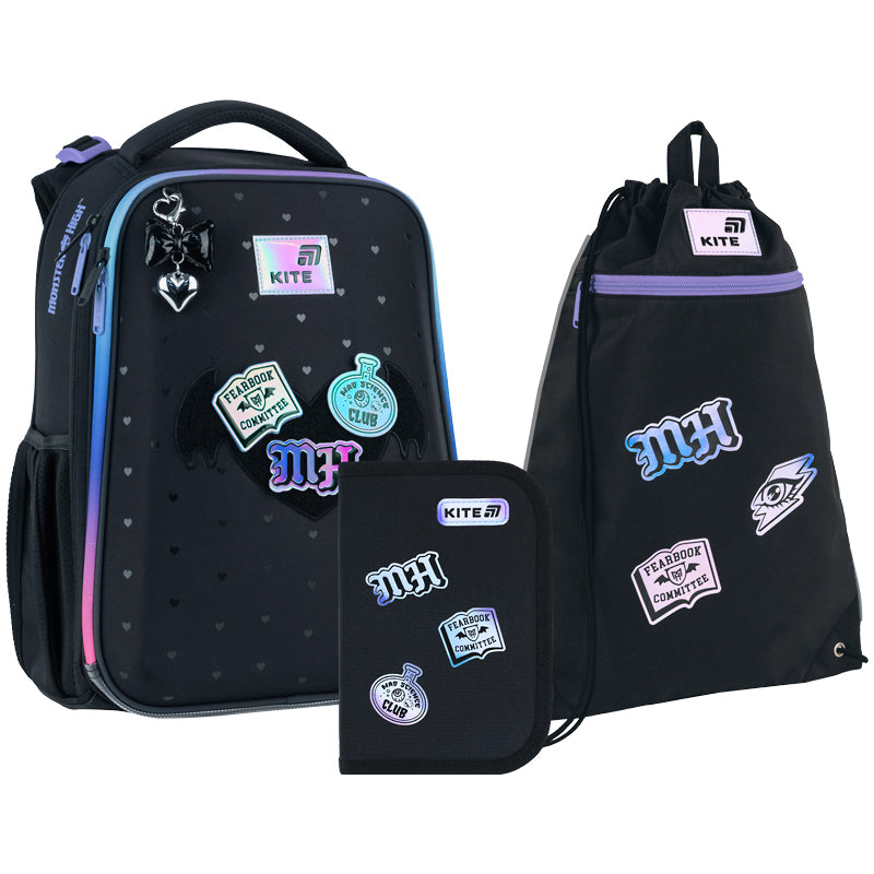 Шкільний набір Kite Education Monster High (рюкзак, пенал, сумка) SET_MH26-531M
