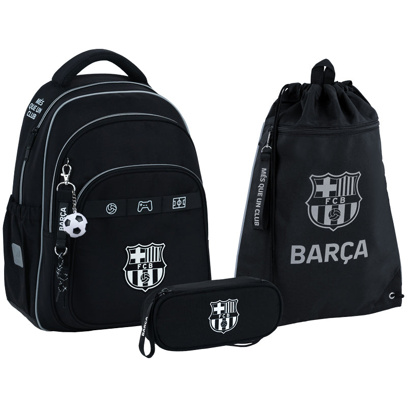 Шкільний набір Kite Education FC Barcelona (рюкзак, пенал, сумка) SET_BC26-763M