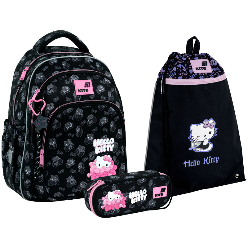 Шкільний набір Kite Education Hello Kitty (рюкзак, пенал, сумка) SET_HK26-763M