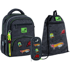 Шкільний набір Kite Education Hot Wheels (рюкзак, пенал, сумка) SET_HW26-773M