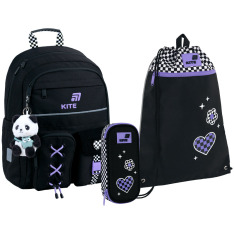 Шкільний набір Kite Education Panda Love (рюкзак, пенал, сумка) SET_K26-584M-2