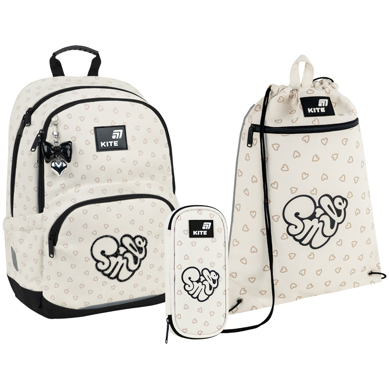 Шкільний набір Kite Education Shimmer&Smile (рюкзак, пенал, сумка) SET_K26-585M-2