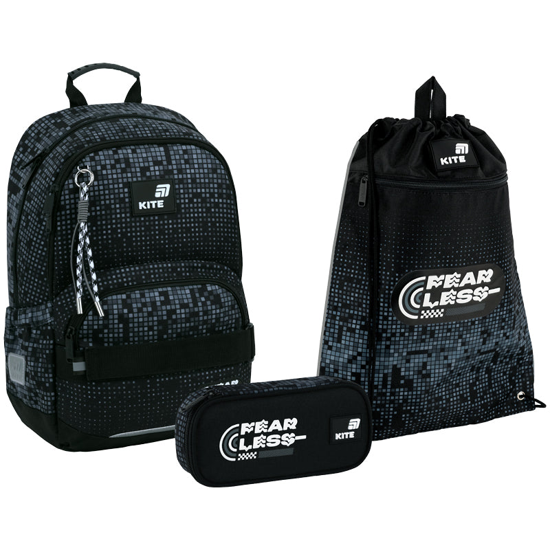 Шкільний набір Kite Education Fearless (рюкзак, пенал, сумка) SET_K26-585M-3