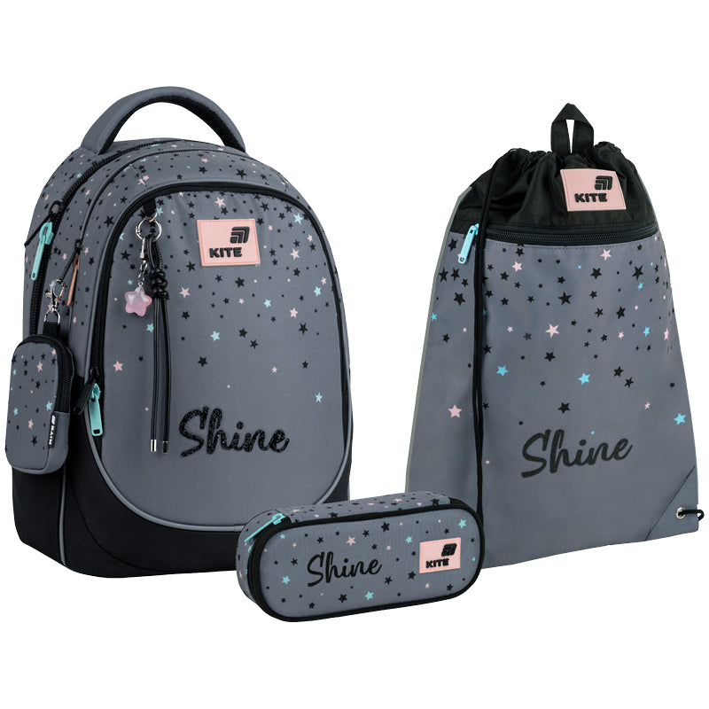 Шкільний набір Kite Education Shine (рюкзак, пенал, сумка) SET_K26-700M-2