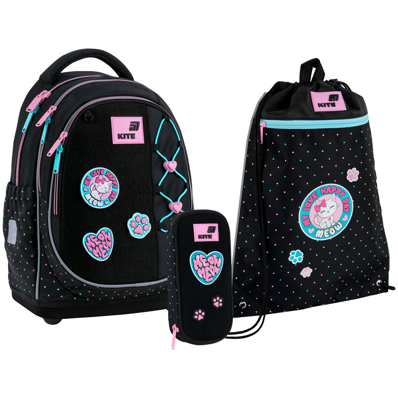 Шкільний набір Kite Education Pretty Kitty (рюкзак, пенал, сумка) SET_K26-724S-1