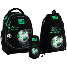 Шкільний набір Kite Education Football (рюкзак, пенал, сумка) SET_K26-724S-3