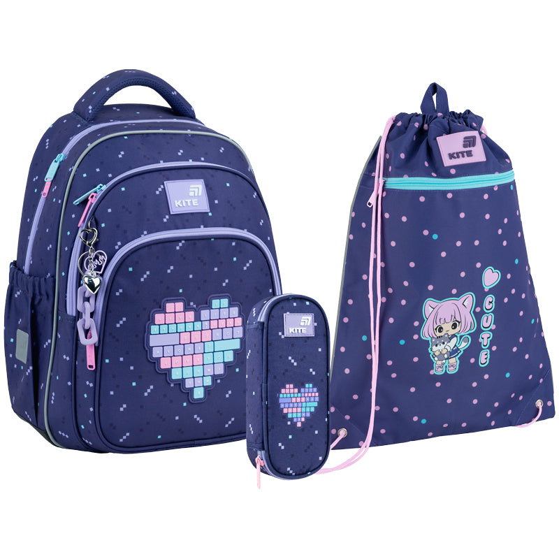 Шкільний набір Kite Education Type Love (рюкзак, пенал, сумка) SET_K26-763M-2
