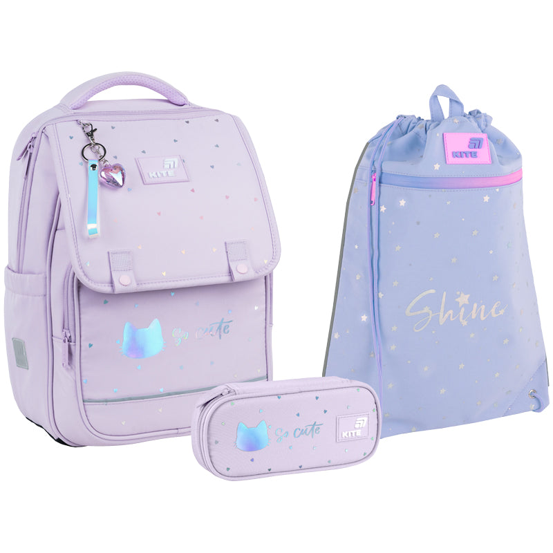 Шкільний набір Kite Education So Cute (рюкзак, пенал, сумка) SET_K26-772M-1