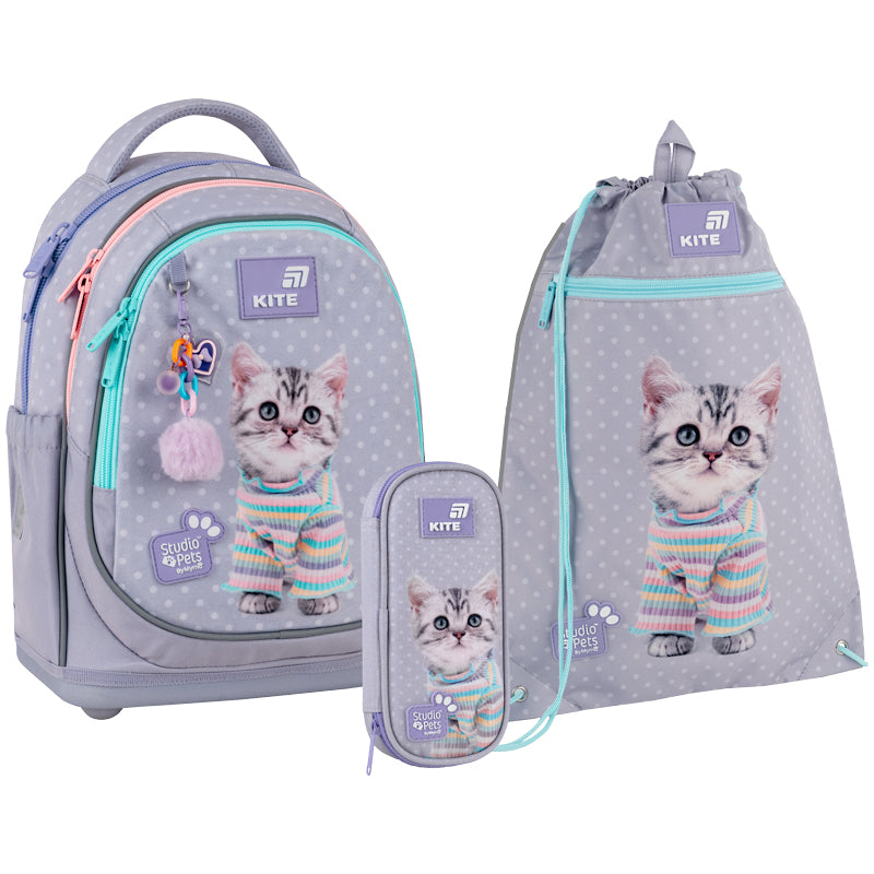 Шкільний набір Kite Education Studio Pets (рюкзак, пенал, сумка) SET_SP26-724S