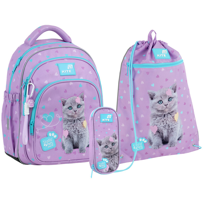 Шкільний набір Kite Education Studio Pets (рюкзак, пенал, сумка) SET_SP26-763S