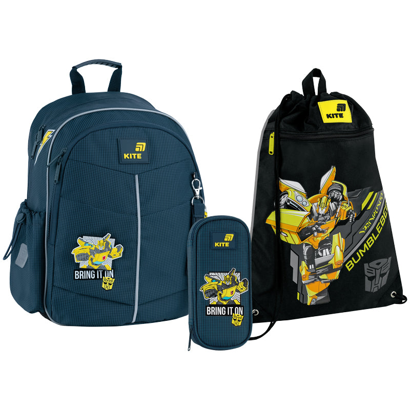 Шкільний набір Kite Education Transformers (рюкзак, пенал, сумка) SET_TF26-771S