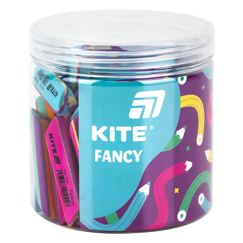 Гумка Kite Fancy кольорова, асорті (50 шт) K25-104