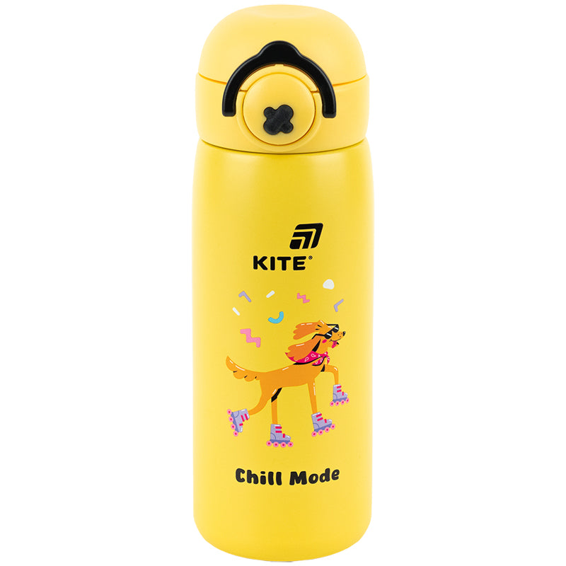 Термос з кнопкою Kite K25-1221-2, Chil mode, 430 мл, жовтий