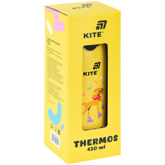 Термос з кнопкою Kite K25-1221-2, Chil mode, 430 мл, жовтий. Фото 4