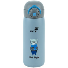 Термос з кнопкою Kite K25-1221-3, Hot style, 430 мл, сірий