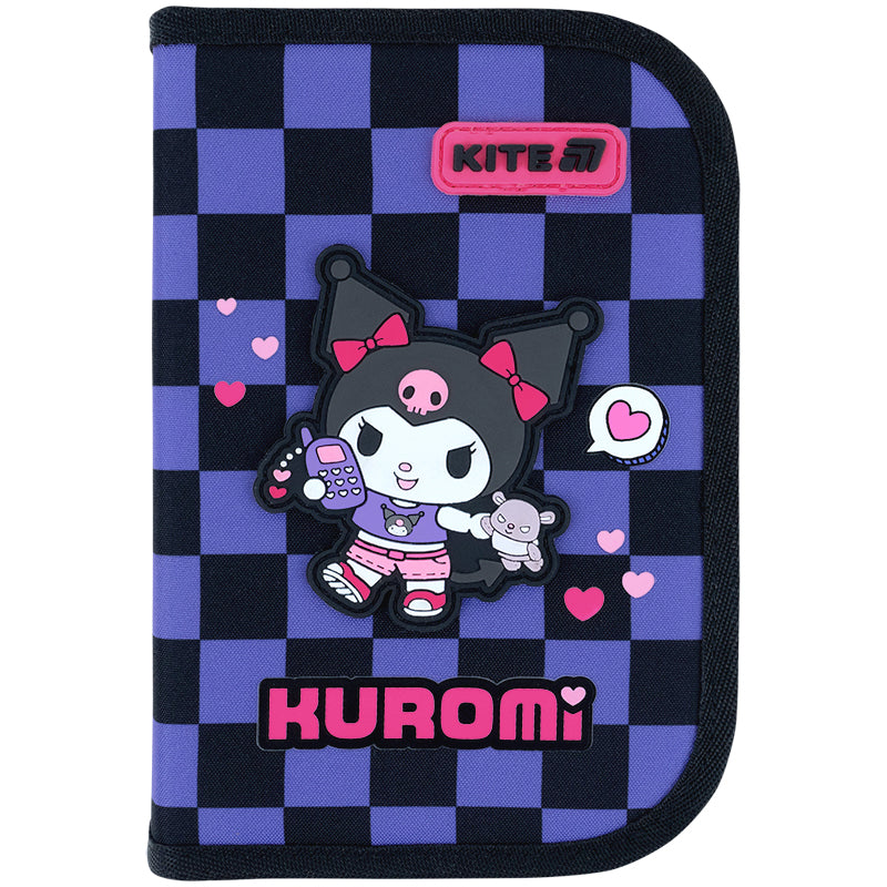 Пенал без наповнення Kuromi HK26-621-2, 1 відділення, 1 відворот. Фото 3