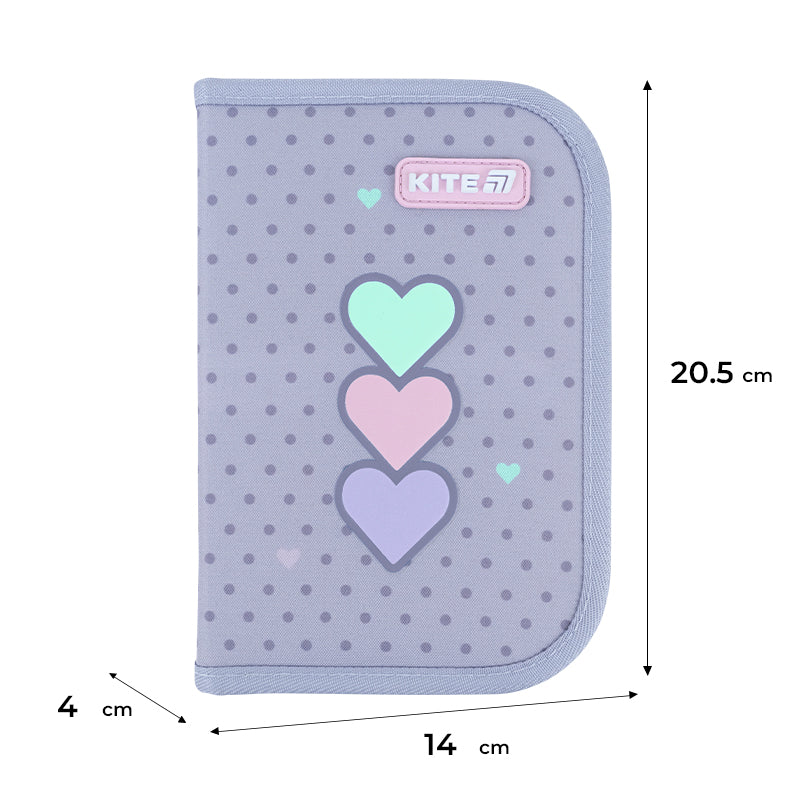 Пенал без наповнення Kite Lovely K26-621-3, 1 відділення, 1 відворот. Фото 2