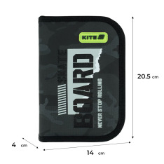 Пенал без наповнення Kite SK8 Board K26-621-6, 1 відділення, 1 відворот. Фото 2