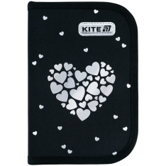 Пенал з наповненням Kite Black&Silver K26-622H-5, 1 відділення, 2 відвороти. Фото 3