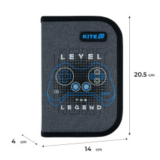 Пенал з наповненням Kite Level UP K26-622H-6, 1 відділення, 2 відвороти. Фото 2