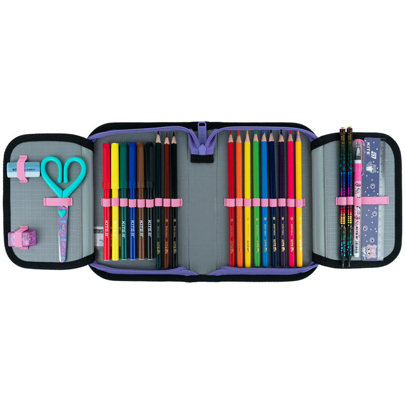 Пенал з наповненням Kite Monster High MH26-622H, 1 відділення, 2 відвороти. Фото 7