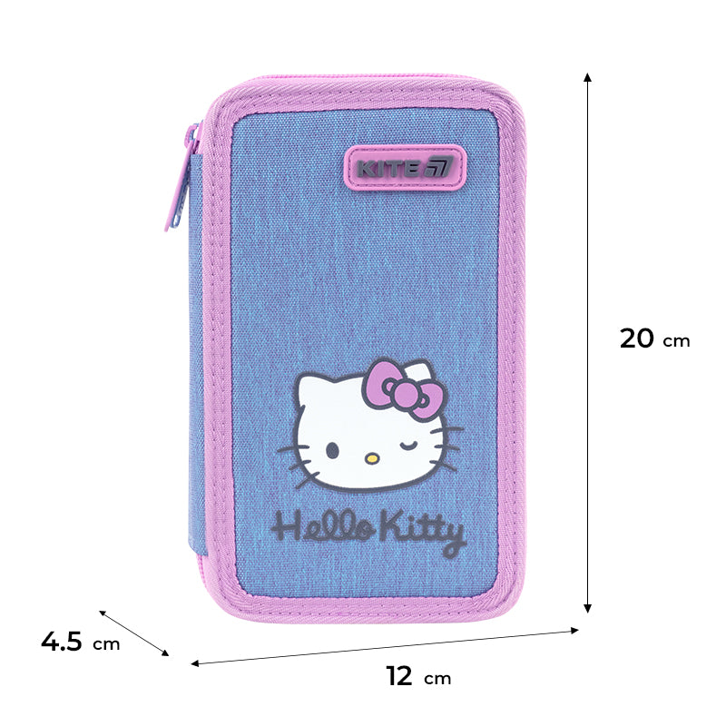 Пенал без наповнення Kite Hello Kitty HK26-623, 2 відділення. Фото 2