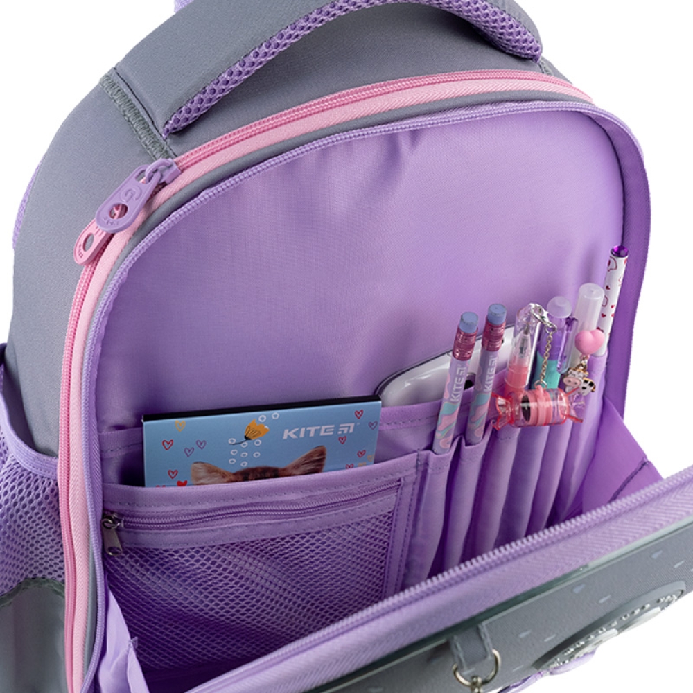 Рюкзак шкільний напівкаркасний GoPack Education Cute Kitty GO26-165S-3. Фото 10