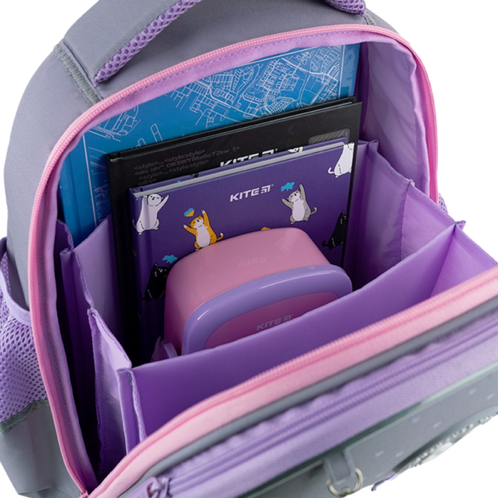 Рюкзак шкільний напівкаркасний GoPack Education Cute Kitty GO26-165S-3. Фото 12
