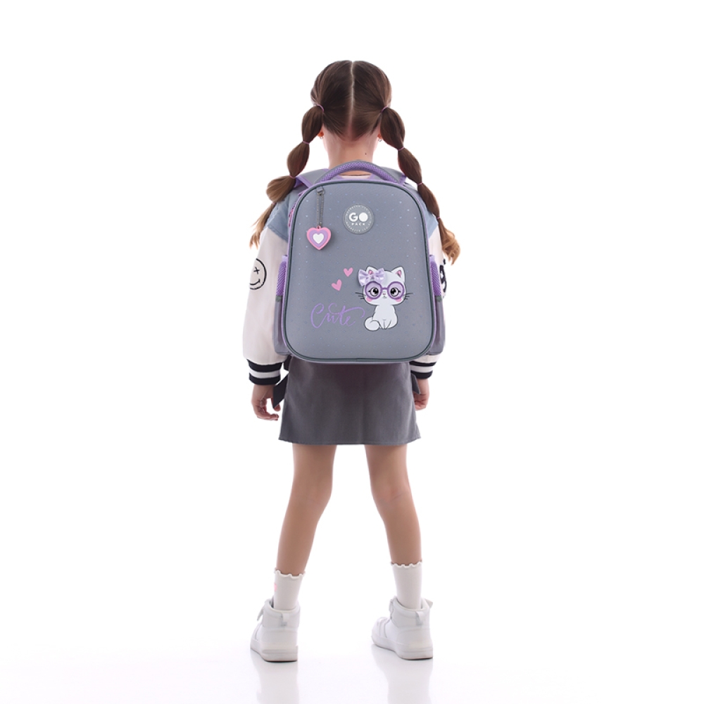 Рюкзак шкільний напівкаркасний GoPack Education Cute Kitty GO26-165S-3. Фото 16