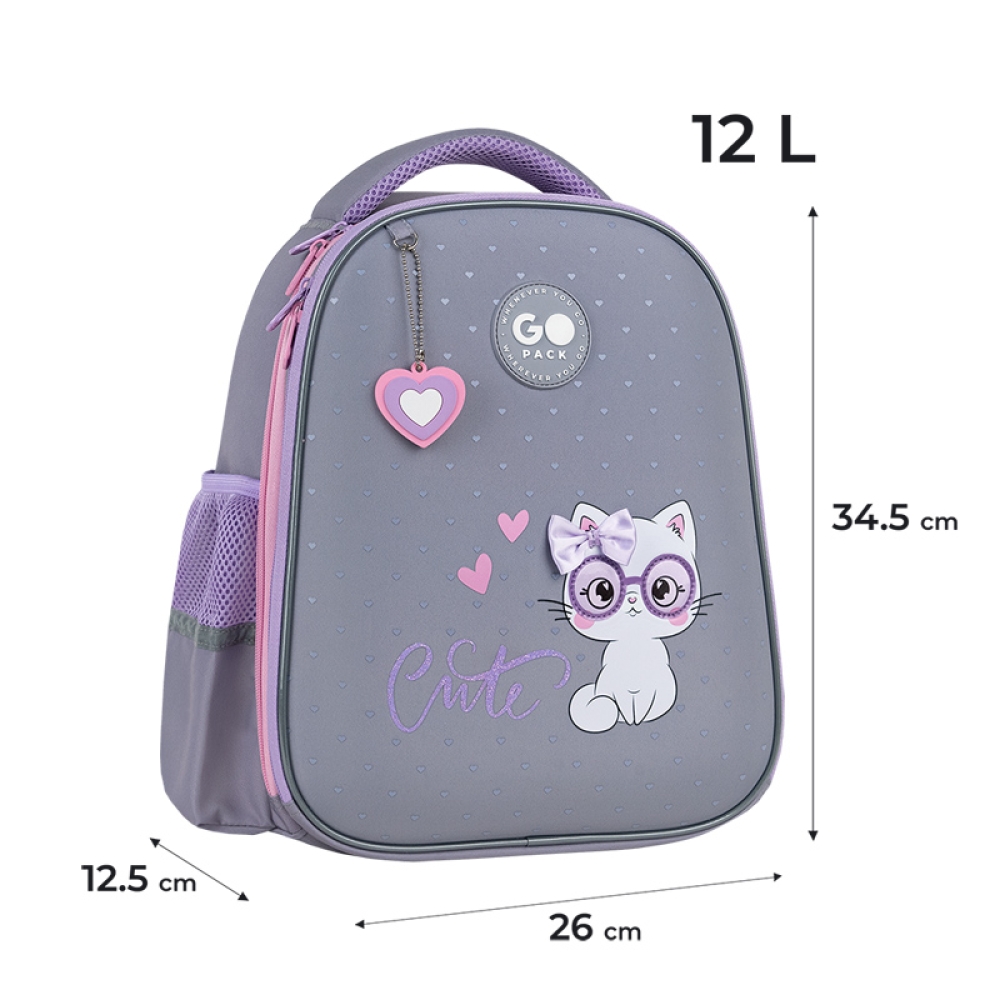 Рюкзак шкільний напівкаркасний GoPack Education Cute Kitty GO26-165S-3. Фото 2
