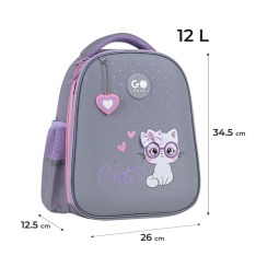 Рюкзак шкільний напівкаркасний GoPack Education Cute Kitty GO26-165S-3. Фото 2