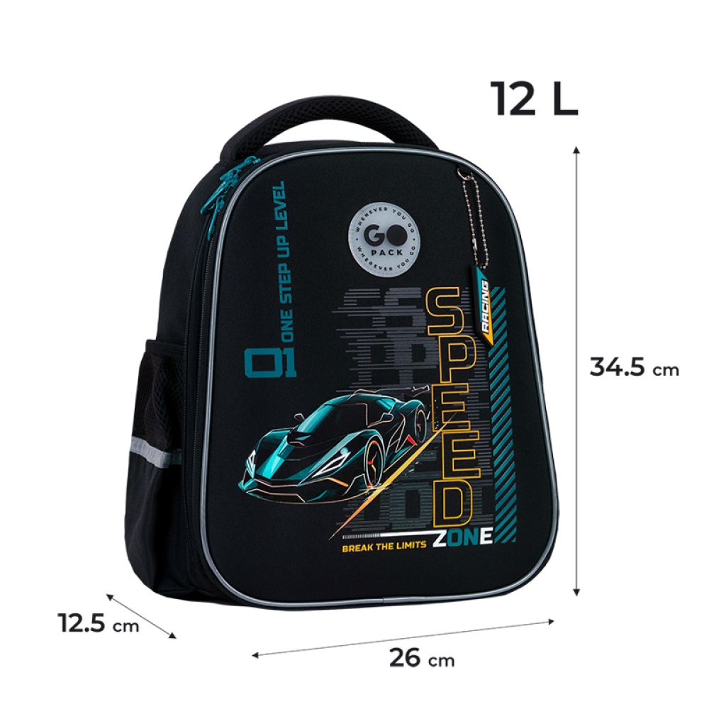 Рюкзак шкільний напівкаркасний GoPack Education Speed Zone GO26-165S-5. Фото 2