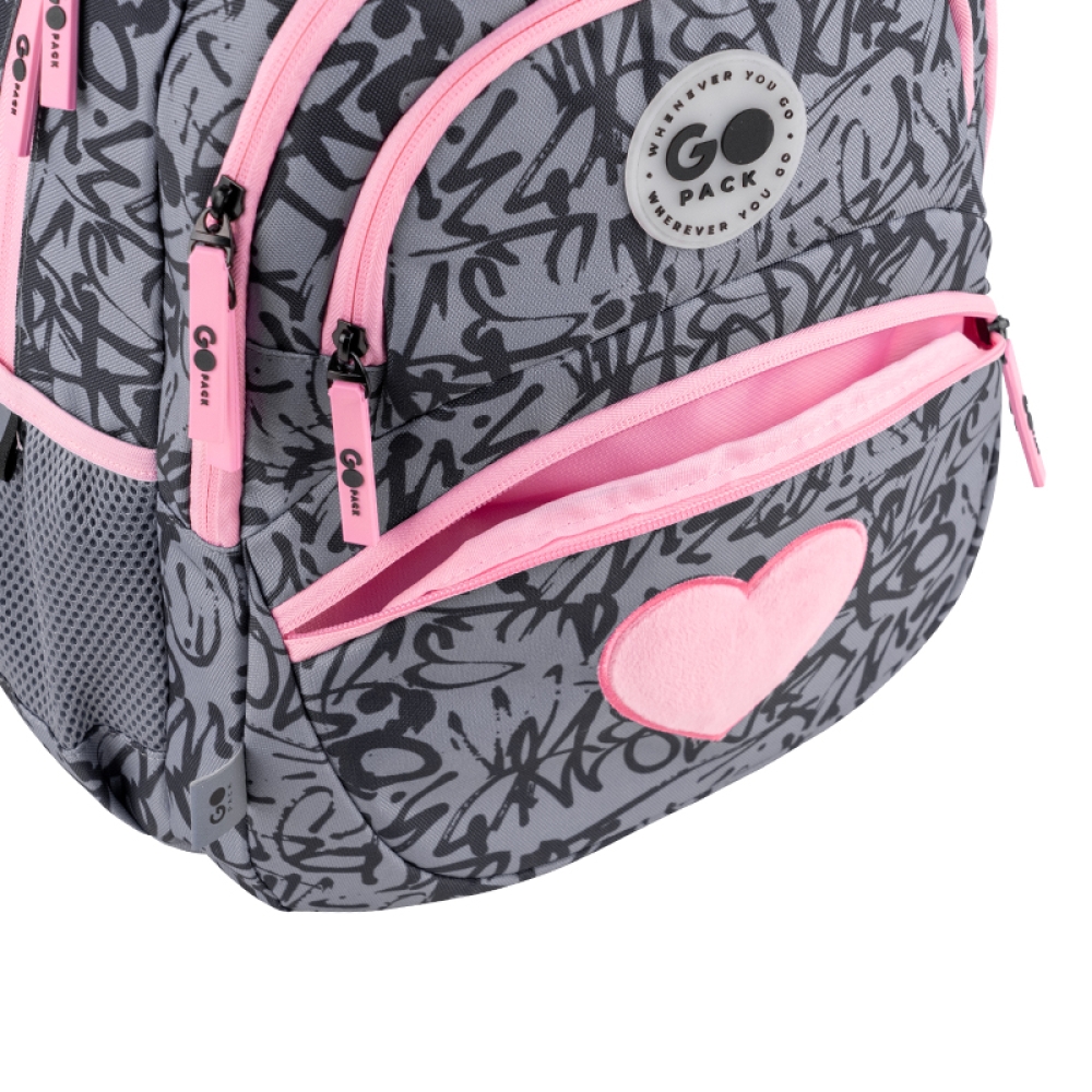 Рюкзак шкільний GoPack Education Fluffy Heart GO26-175M-4. Фото 9