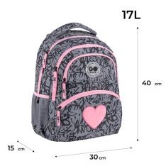 Рюкзак шкільний GoPack Education Fluffy Heart GO26-175M-4. Фото 2