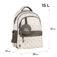 Рюкзак шкільний GoPack Education Beige Polka Dots GO26-182M-3. Фото 2