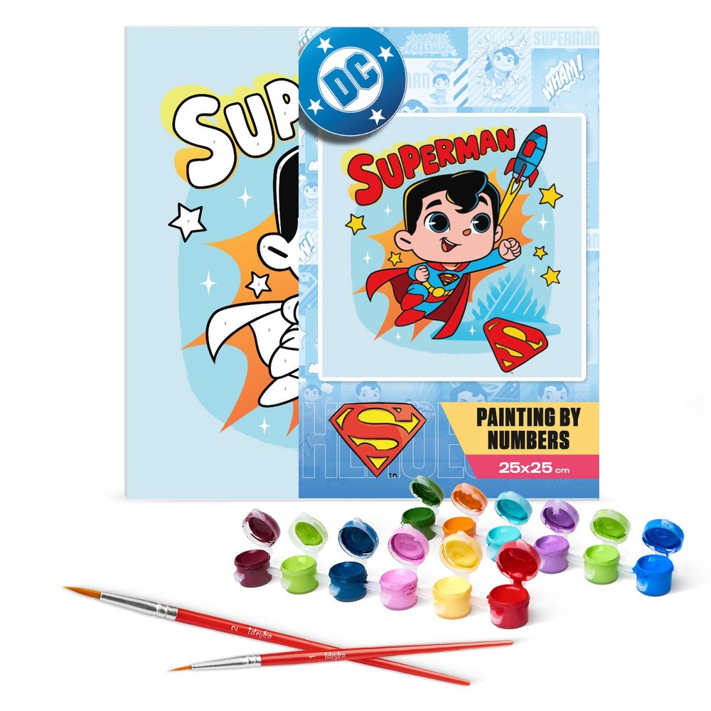 Картина за номерами Ideyka. WB Superman: Політ до зірок 25х25см. Фото 2