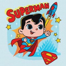 Картина за номерами Ideyka. WB Superman: Політ до зірок 25х25см