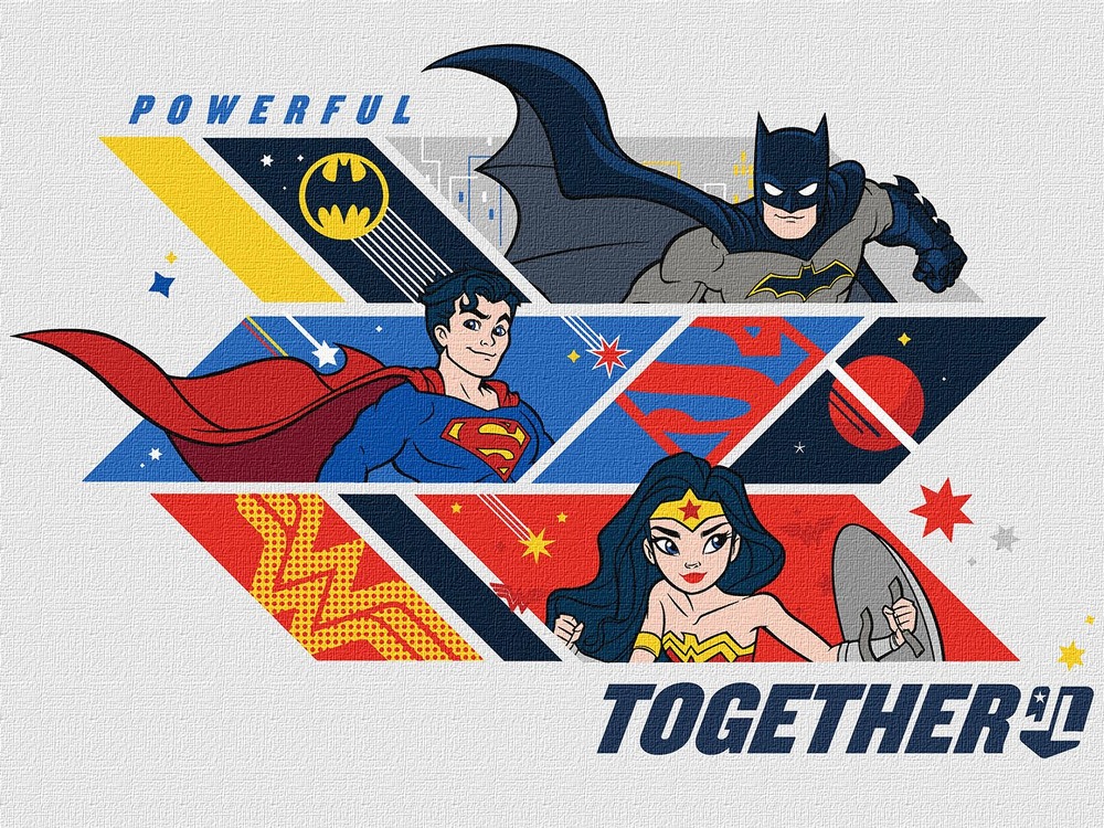 Картина за номерами Ideyka. WB  Super Friends: Powerful together  30х40см