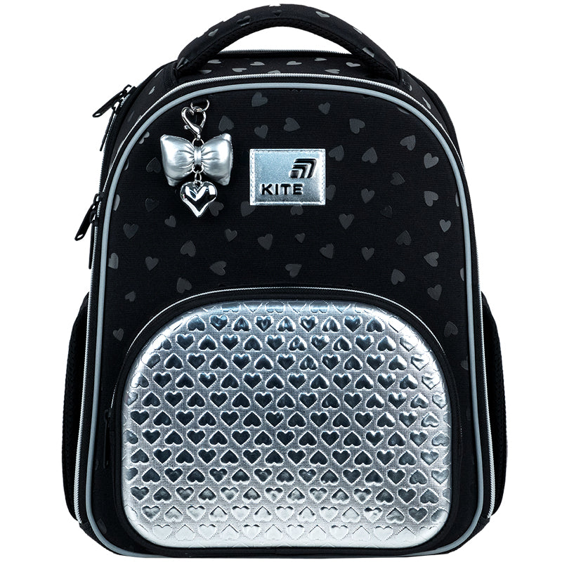 Рюкзак шкільний каркасний Kite Education Black&Silver K26-556M-2. Фото 3