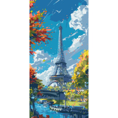 Картина за номерами ArtCraft. Eiffel Tower 40х80 см 