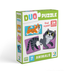 Пазл Dodo DUO 24 елементи - Тваринки-половинки 300689