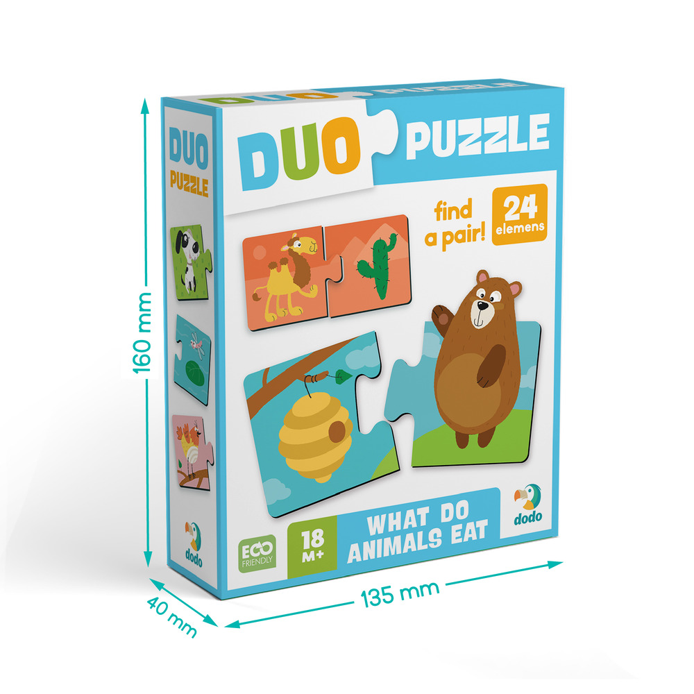 Пазл Dodo DUO 24 елементи - Хто що їсть 300691. Фото 5