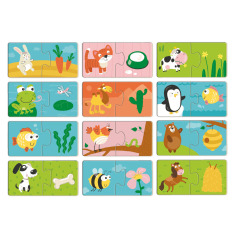 Пазл Dodo DUO 24 елементи - Хто що їсть 300691. Фото 3